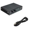 HIFI Sound USB External Sound Card 6.1 Channel Auditory Adapter Easy To Use Design For PC Gaming Computers
