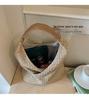 2023 Trendy Women's Large Capacity Textured Straw Tote & Shoulder Beach Bag
