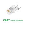 Gold-Plated Cat7 Gigabit RJ45 Pure Copper Network Crystal Head