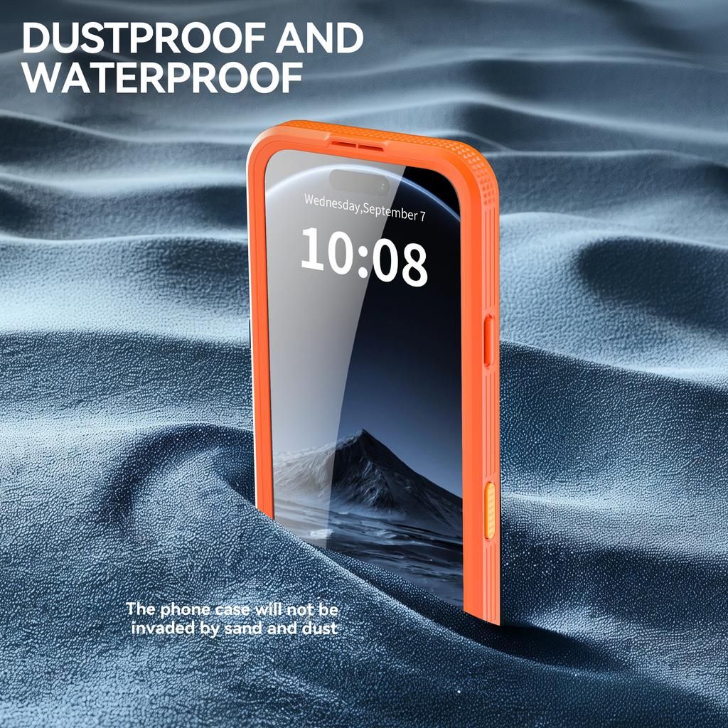 REDPEPPER Wodoodporne etui IP68 na iPhone 17 Pro Max przezroczyste plecki pokrowiec na telefon kompatybilny z MagSafe