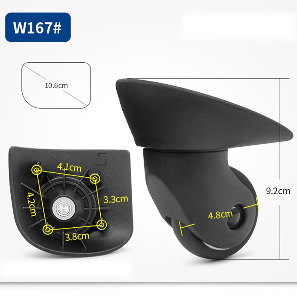 Werten Sie Ihren Koffer mit Ersatzrädern mit Schwenkrollen auf. Leichtgängige Taschenteile Zubehör