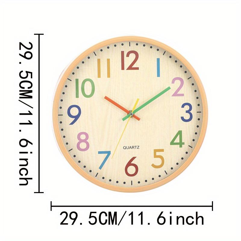 

Красочные мультяшные настенные часы с бесшумным кварцевым механизмом. Яркий круглый дизайн для декора спальни, гостиной, офиса. Работают от батарейки AA (не входит в комплект). 12X12inch/30X30cm