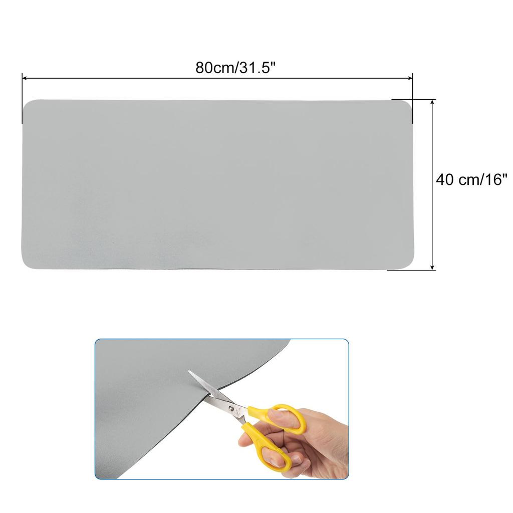 uxcell Coffee Quick Dry Dish Drying Stain Rubber Absorbent Mat for Coffee Kitchen Counter Coffee Kitchen Draining 80 x 40 Light Grey Mat, Mat, Hider,