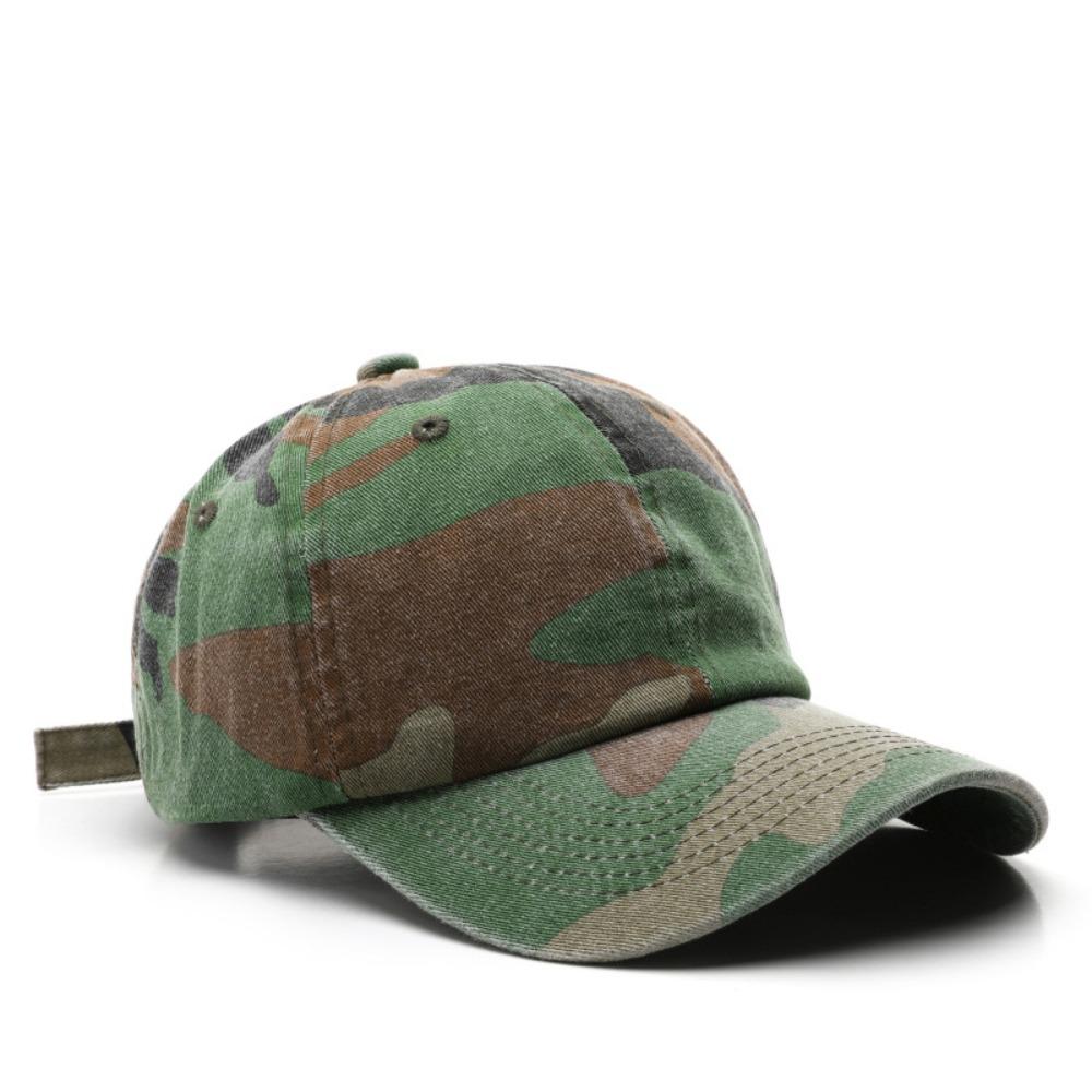 Camouflage Dad Hat Washed Cotton Sun Hat Vintage UV Protection Hat  For Men Women