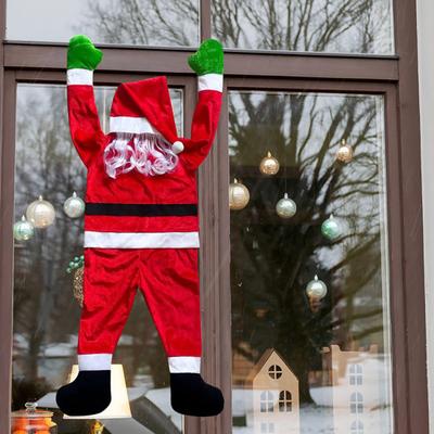 Yousheng Christmas Pendant Decoration Festive Santa Claus Fleece Car Window Wall Decoration Christmas Party Supplies