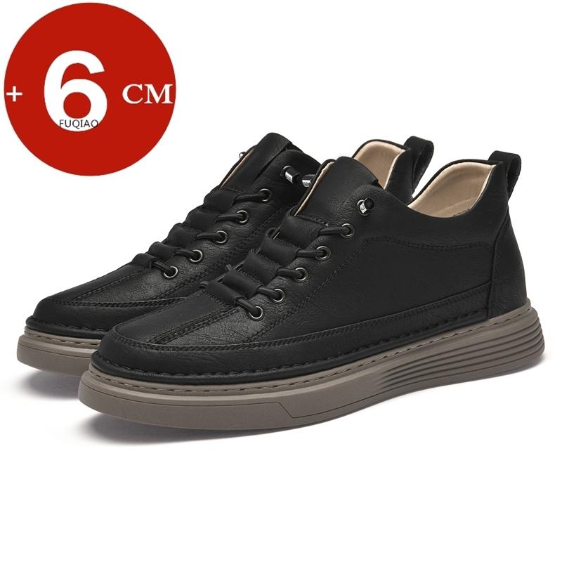 Big Size Genuine Leather Heightening Shoes Elevator Shoes Height Increasing Shoes Men Height Increase Insole 6cm Lift Sneakers
