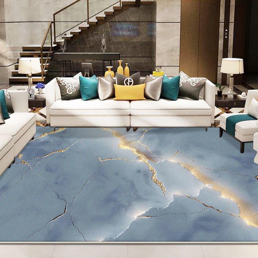 Marble Style Rugs for Living Room Easy Clean Abstract Decoration Carpet Non-slip Sofa Area Floor Mat Bedroom Cloakroom Door Mats
