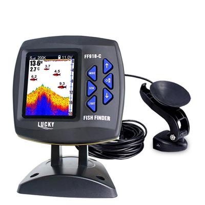 LUCKY FF918-C100DS Pantalla a Color Buscador de Peces con Cable Frecuencia Dual 328 pies/100 m Profundidad de Agua Buscador de Peces para Barcos