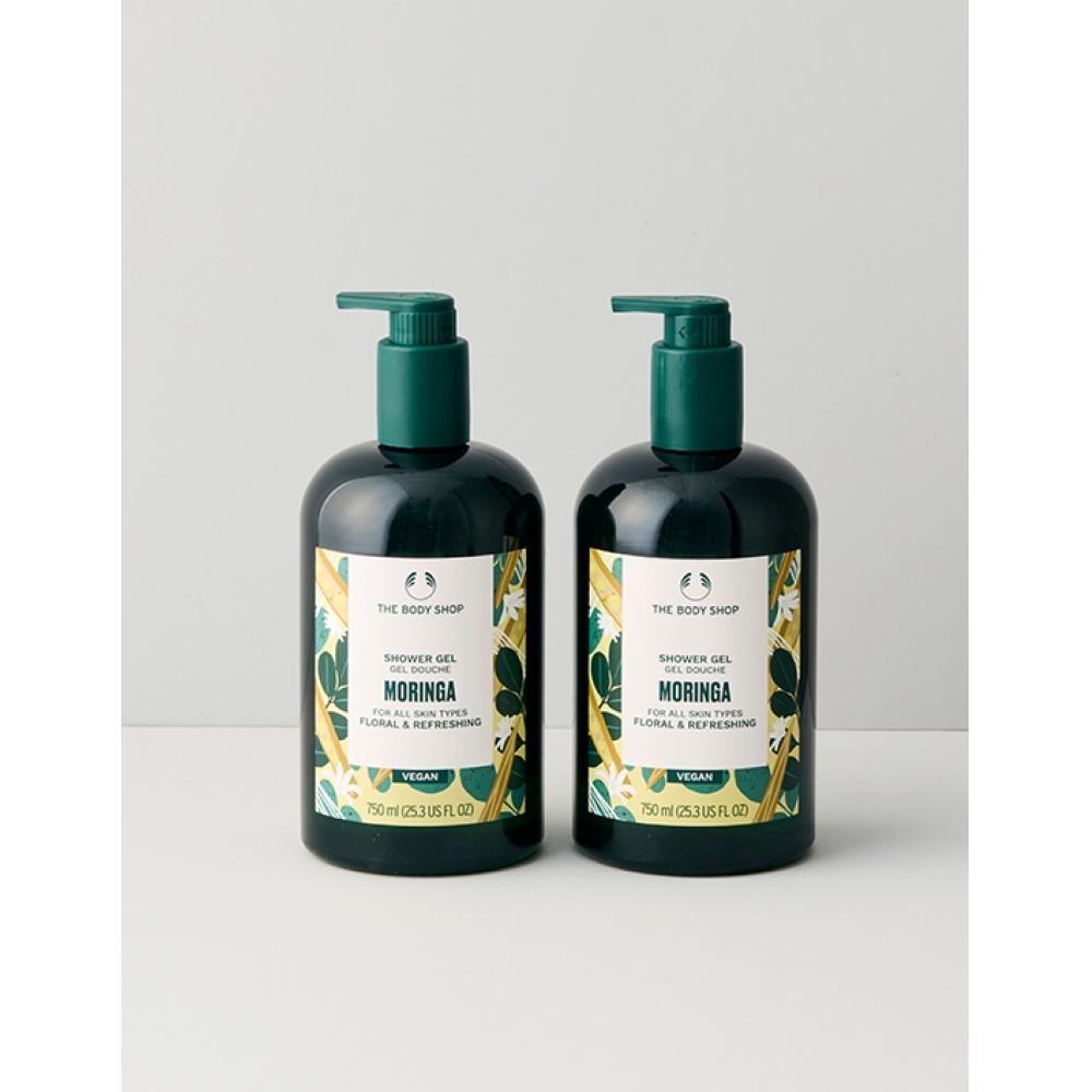 The Body Shop Moringa Shower Gel 750ml Duo Set