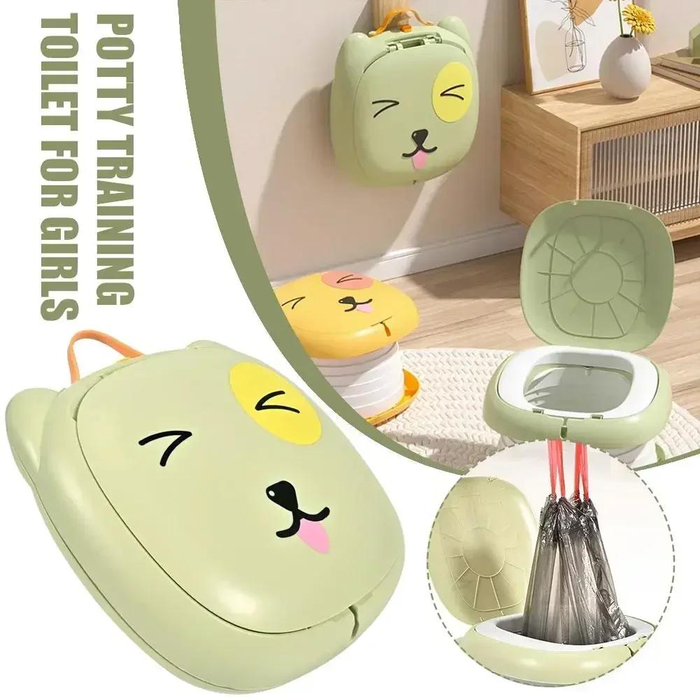 Portable Potty For Toddler Travel Foldable Potty Training Toilet For Car Camping Indoor Outdoor Bathroom For Baby Kids Children