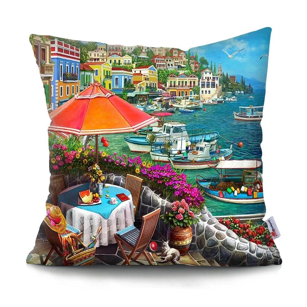 Neverland Ranch Rustic Landscape Pillowcase Polyester Print Sofa Chair Bed Cushion Cover Room Home Decor Embrace Pillowcase