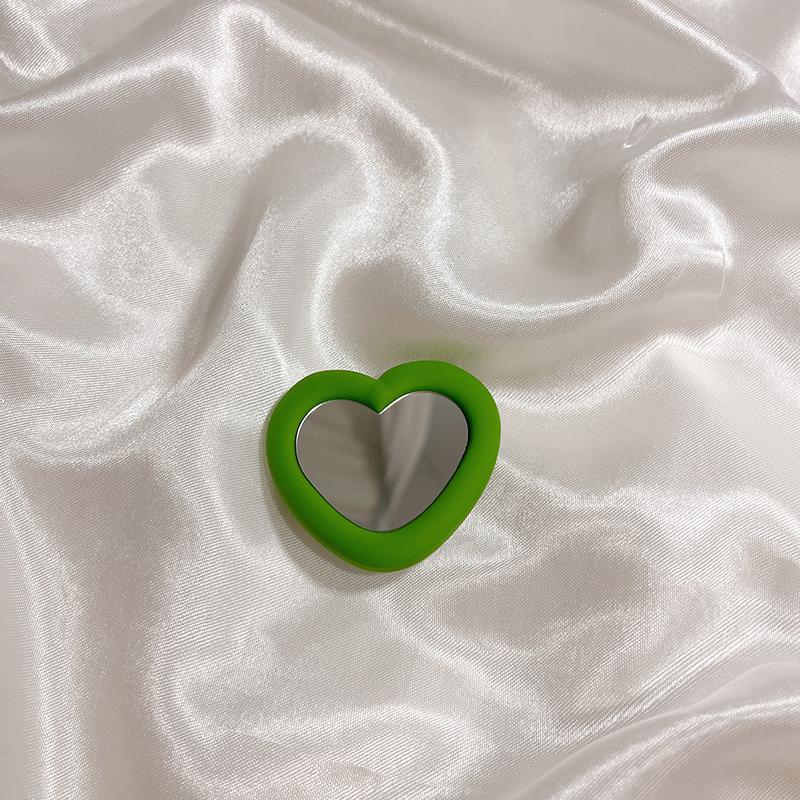 

Korea INS Cute Love Heart Flower Mirror Lazy Griptok Bracket For iPhone 15 Accessories Silicone Grip Tok Phone Holder Ring Stand