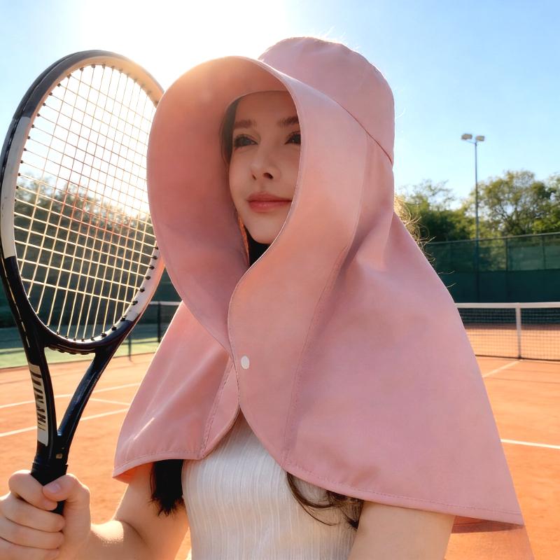 Full Face Sun Protection and Neck Protection Hat, Integrated Women's Summer Oversized Shawl Sun Protection Fisherman Hat
