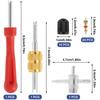 33Pcs Metal Tire Wheel Valve Core Remover Repair Tool Car Tire Valve Stem Puller Tools Set for Car Truck Motorcycle Bicycle