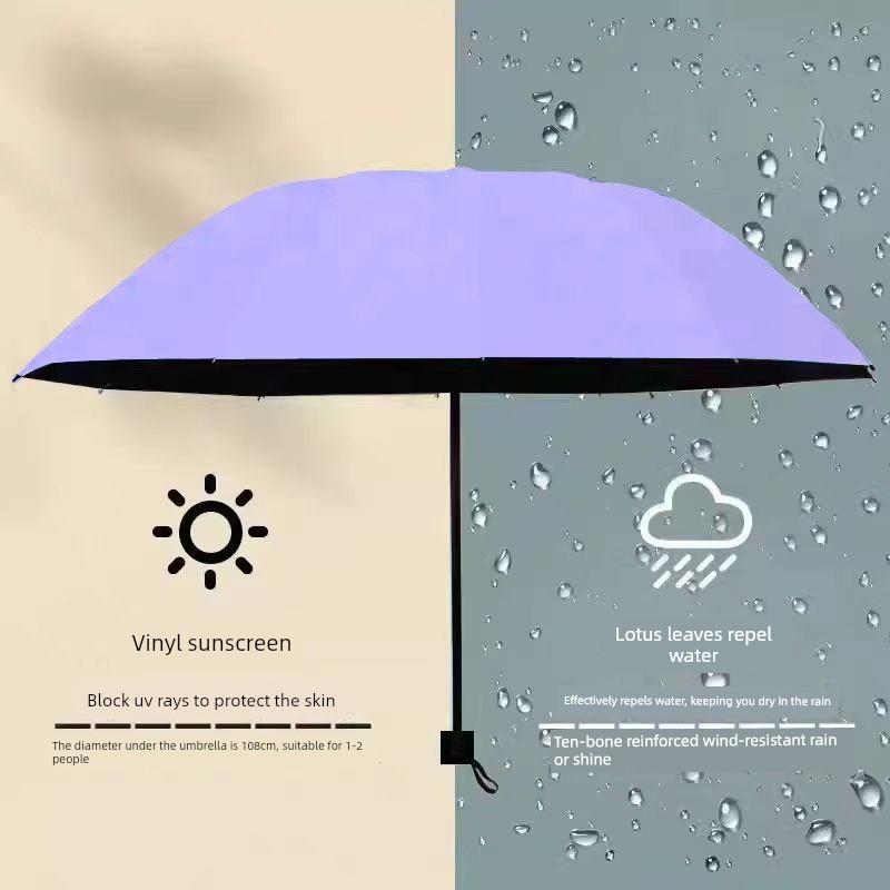 12-Rib Extra-Large Umbrella, Dual-Purpose for Sun and Rain, Sunshade Umbrella for Men and Women, Manual Reinforced Folding Sun Protection Umbrella