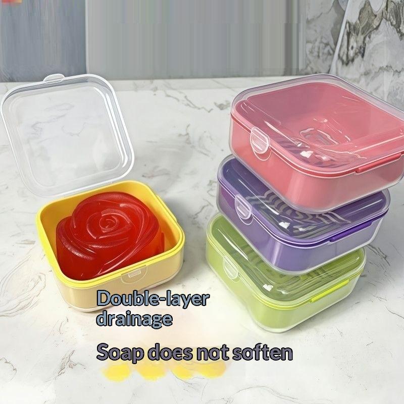 1Pce Travel Mini Soap Box Portable Leak Proof Soap Storage Box, Suitable For Dormitory Travel, Camping