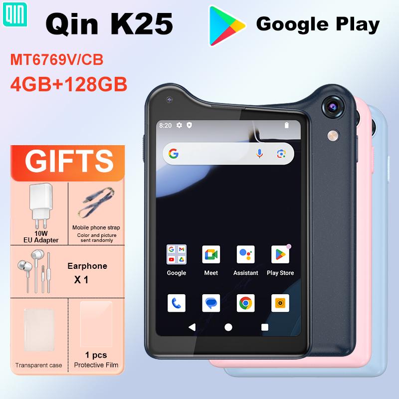 QIN K25 MTK G81 3,54 palce 4GB 128GB Wifi Bluetooth Dotykový displej 640*960 Duoqin Globální verze Telefon s Androidem 14