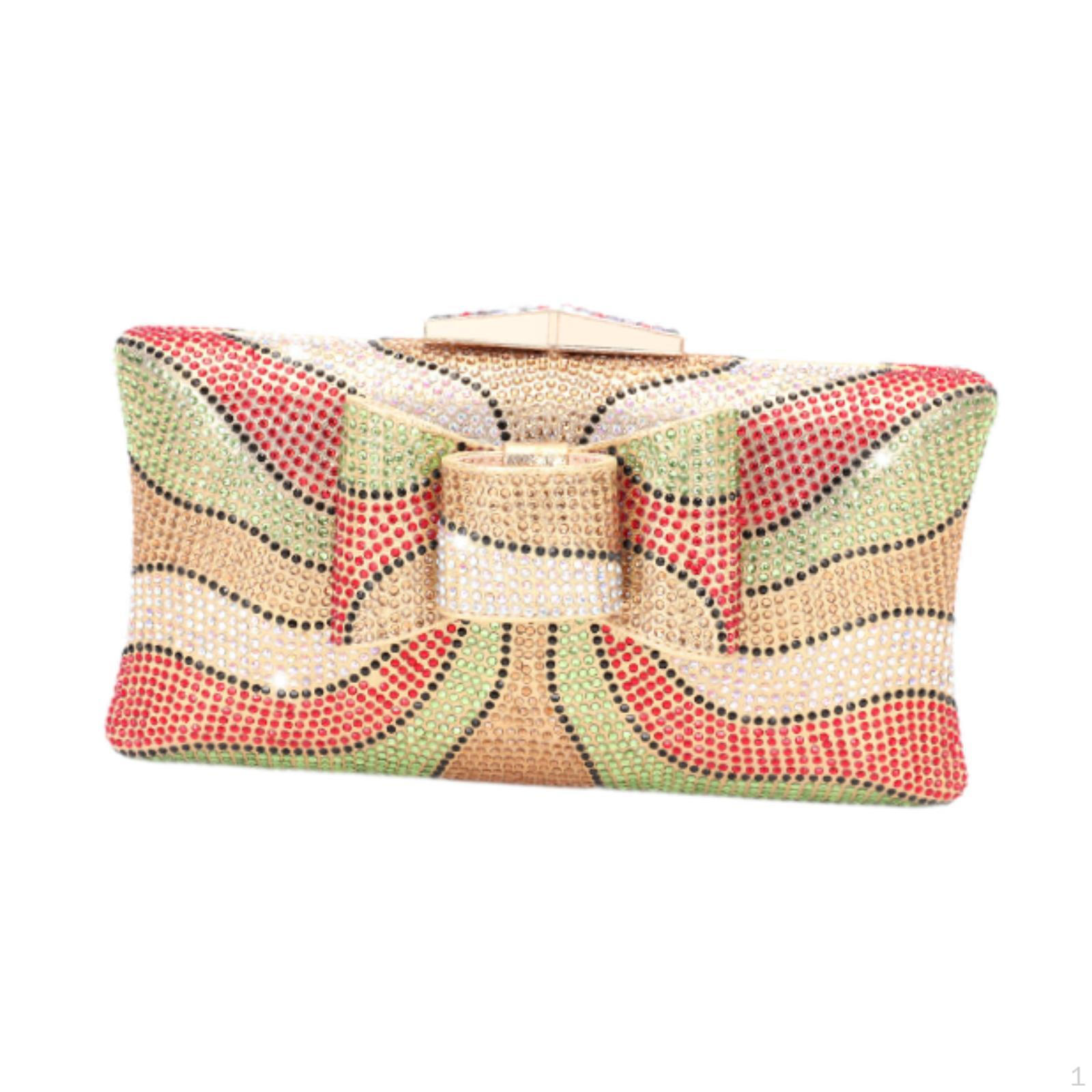 

Вечерняя сумочка для женщин, клатч со стразами и цепочным ремешком, блестящая элегантная сумка-тоут