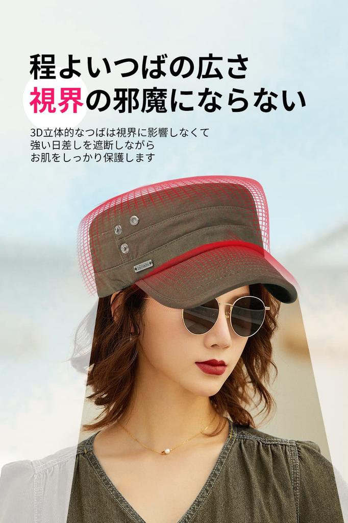 [Pawinpaw] Hat, Cap, Men's Work Cap, Large Size [UPF50+UV Protection, Breathable, Lightweight, Adjustable Size, 100% Cotton] Plain Sun Shade, Doesn't