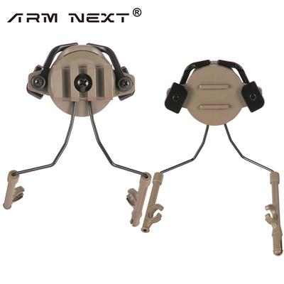 Tactische Headset Ondersteuning Helm Rail Vering Adapter Fast Rail Montages 360 Rotatie Airsoft Paintball Headset Houder Beugel