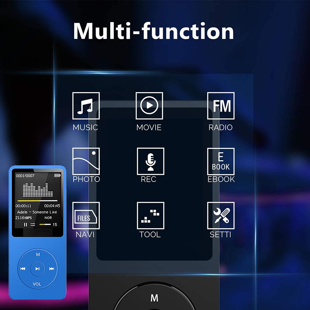 MP3 Player Record Digital Display Screen Portable Lossless Players Portable Sport Running Walking Equipment with Micrphone