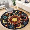 1pc Celestial Mandala Chair Carpet for Office - Indoor Non-Slip Washable Polyester Fiber Carpet, Soft Comfortable Mat For Office Yy250928043