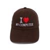 Net Social Club I LOVE MY PC WASHED CAP (DEEP BROWN)