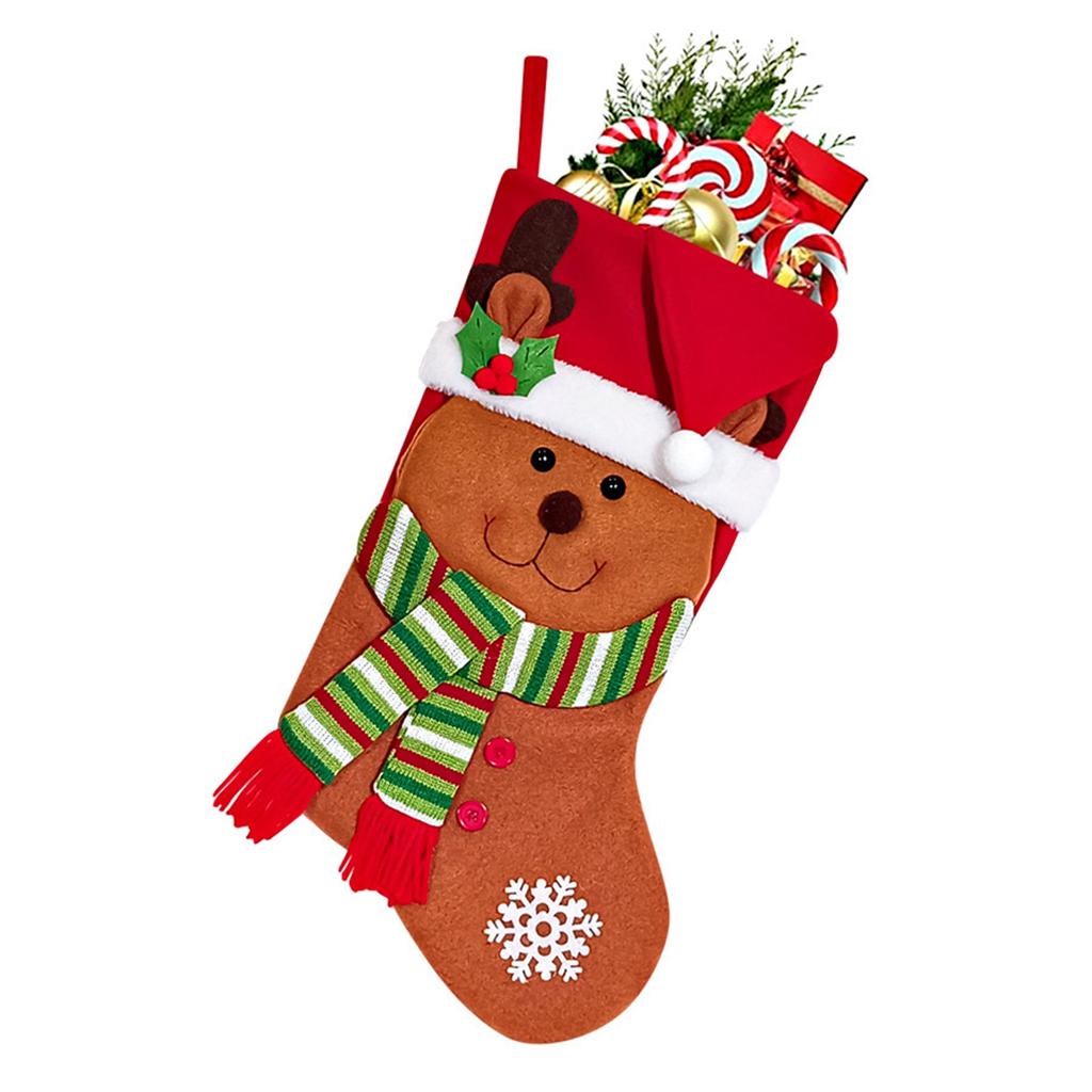 Christmas House Christmas Figure Stockings Christmas Stockings Old Man Snowman Christmas Costume Tree Ornament Pendant Gift Bag