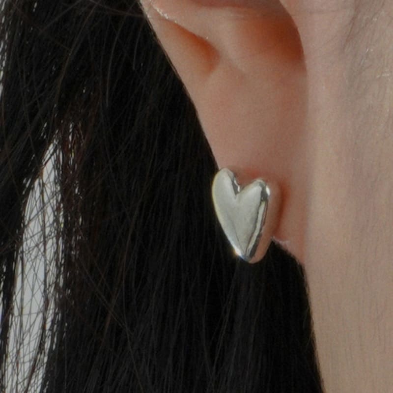 

POSTLUDE [SILVER] MINI CHUNKY LONG HEART E single type