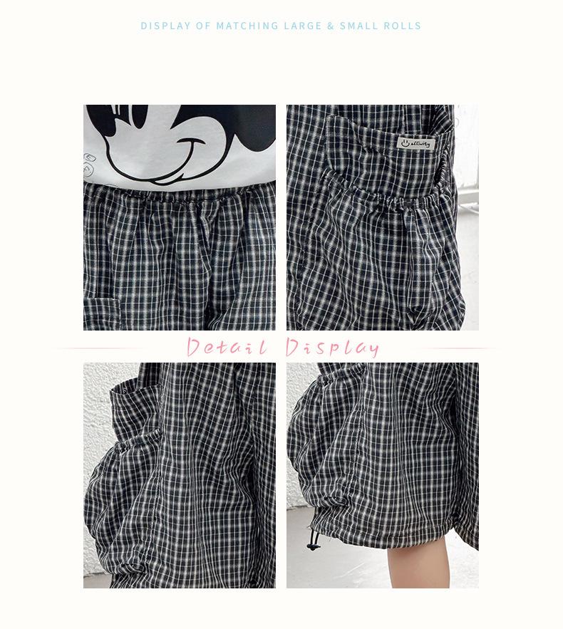 Kids' Plaid Shorts: Large & Small Rolls - Korean Style Summer Casual Sports Pants, Unisex Five-Point Design.