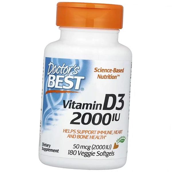 

Вітамін Д3, Vitamin D3 2000 Veg, Doctor s Best 180вег.гелкапс (36327075) 180vsoftgels