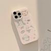 Cute Cartoon Cat Phone Case for iPhone 17 16 15 14 13 Pro Max, Kawaii Kitten Shockproof Cover, Aesthetic Pink Protective Case for Girls