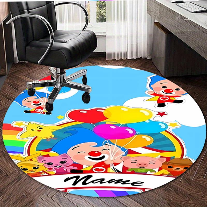 Personalized F-Flim Flim Round Chair Office Rug - Perfect for Mat, Office Chair & More - Ideal Gift for Birthdays and Holidays