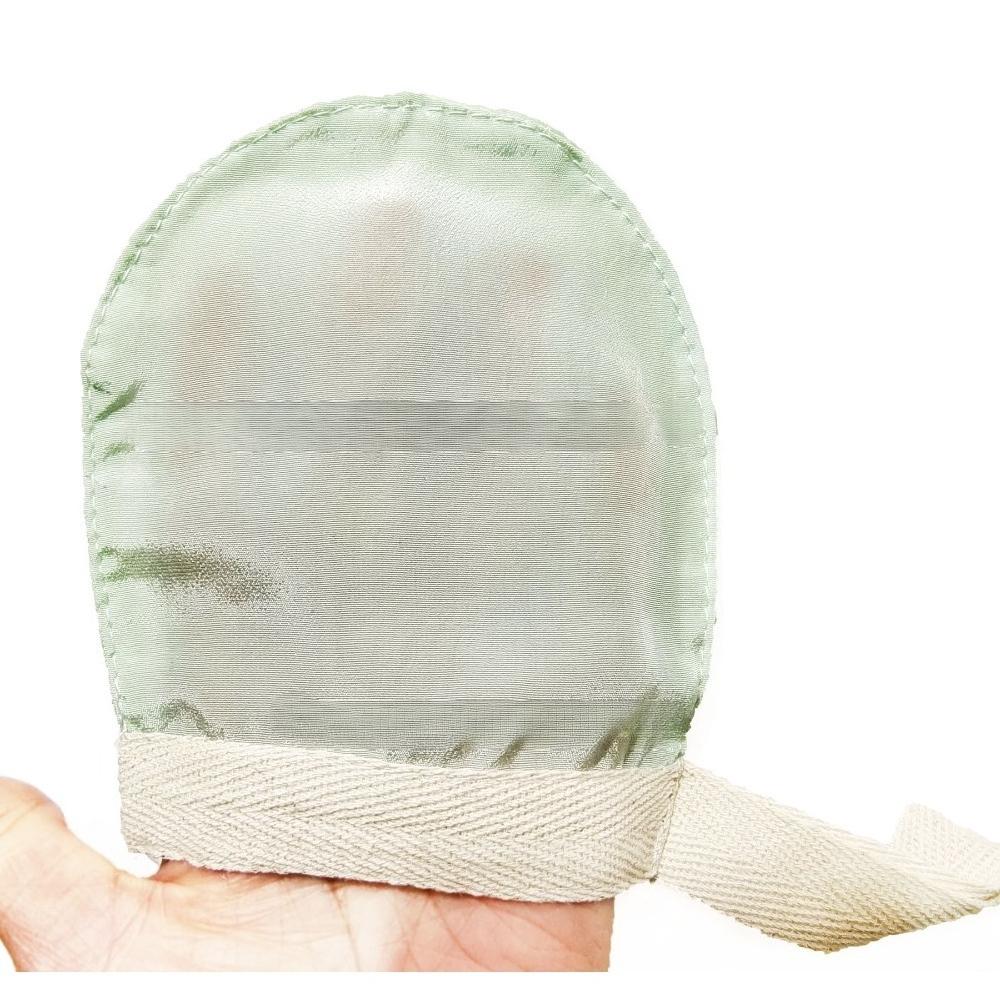 

1 шт. Глибоко відлущувальна рукавичка з імітації шовку для тіла Турецькі відлущувальні рукавички Шовковистий ексфоліатор для шкіри Рукавички для ванни та душу зелений