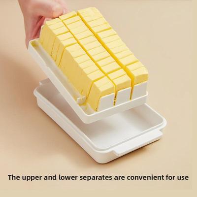 Butterdose mit Deckel, Käseaufbewahrungsbox, Unterteilter Lebensmittelbehälter für Kühlschrank, Küchenorganizer