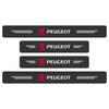 4Pcs Car Door Plate Carbon Fiber Threshold Protector Sticker For Peugeot 308 408 508 RCZ 208 3008 2008 206 207 108 406 407 408 206 207 208 306 307