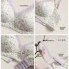 Small Broken Flowers, Less Nudity, No Traces, Gathered Jelly Glue Soft Support, Beautiful Back, No Steel Ring Bra Bra