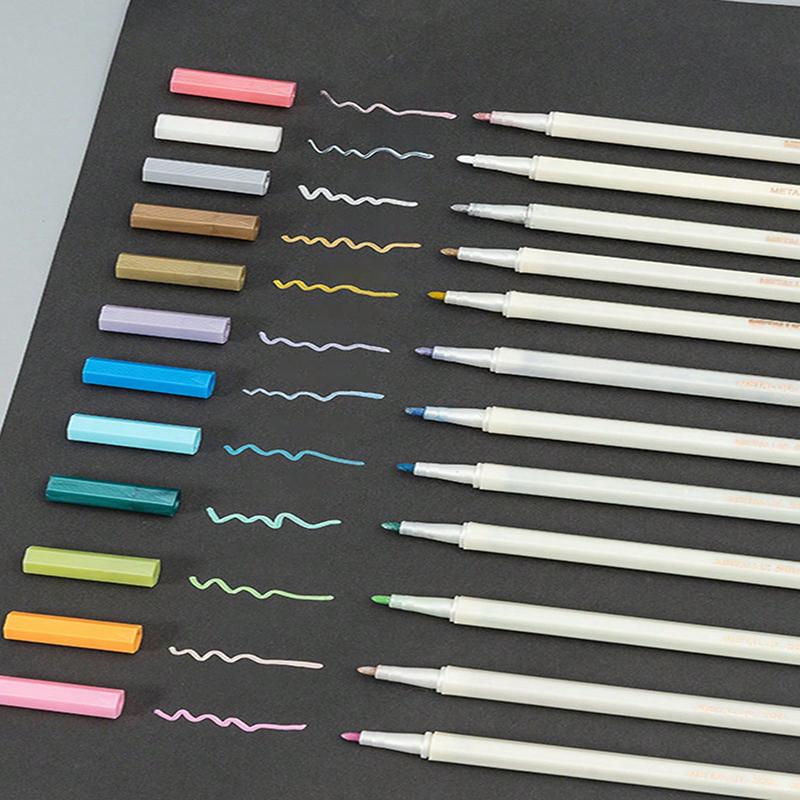 12 Pack Fine Tip Paint Markers for Canvas Ceramic DIY Crafts, Quick-Dry Art Pens for Artists Adults Kids, 12 Colors