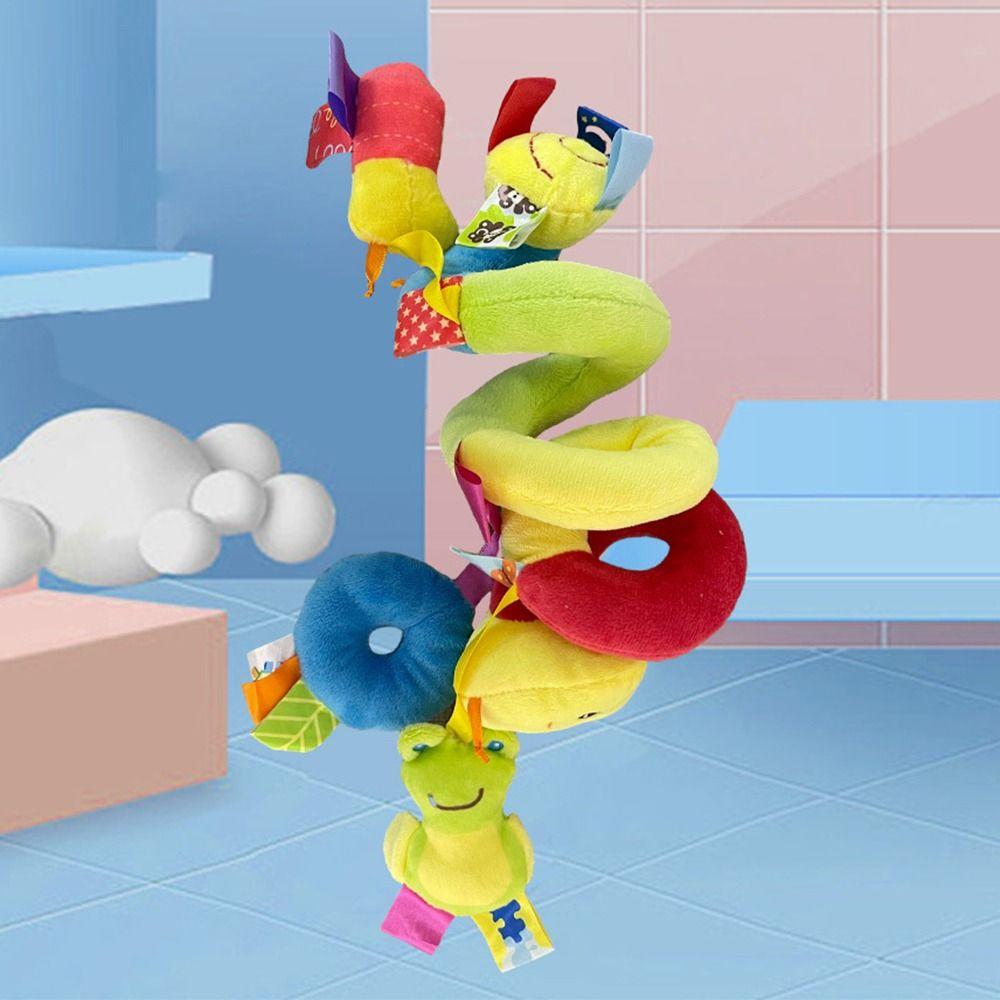 Plush Baby Bed Stroller Bell Toys Stretchable Spiral Hanging Baby Toy Bed Wrapped Toys  0-12 Months