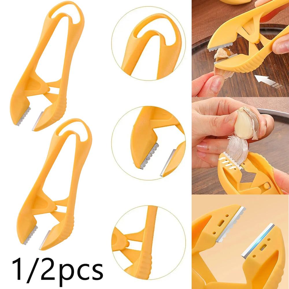 1/2pcs Garlic Peeler Manual Skin Removal Tool Multi-Functional Vegetable Nuts Peeling Clip Tweezer Practical Kitchen Accessories