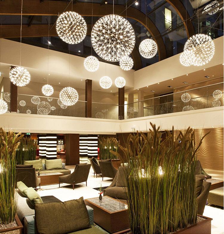 Golden Sparkle Chandelier for Shopping Malls, Hotels, Bars, Clothing Stores, Cafes, Stairs, & Restaurants