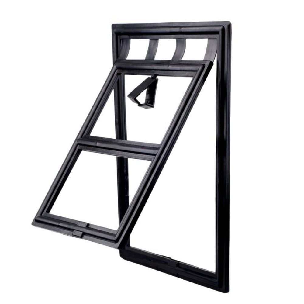 Mosquito Proof Security Flap Gate Plastic Sliding Door Screen Cat Door Hole  For Small Medium Pets