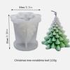 3D Christmas Tree Silicone Mold DIY Aromatherapy Candle Mold Crystal Dropper Design Small Leaf Cedar Tree Craft Decoration