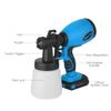 Cordless Spray Gun 120W High Pressure Paint Sprayer 2x2000mAh Batteries 800ml Container 3 Spray