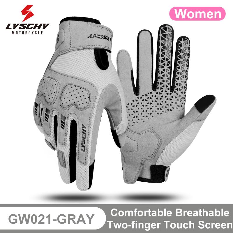 LYSCHY Motorcycle Gloves Men Women Summer Breathable Motocross Riding Gloves Anti-fall Wear-resistant Luvas Touch Screen Guantes