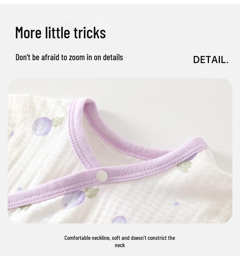 Ademende Zomer Katoen Baby Outfit: Lichtgewicht, Zweetabsorberend & Zacht voor 0-1 Jarigen