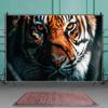 3D Dream Tiger Animal Background For Photography Bunny Easter Eggs Vintage Wood Board Kids Birthday Party Decor Backdrops