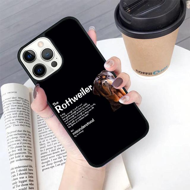 Cute Rottweiler Dog phone Case Cover For iPhone 17 Air 16 15 14 Plus For apple 16 11 12 13 Pro Ma coque