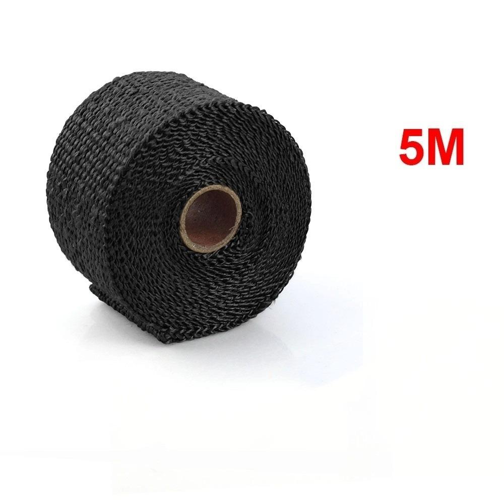5M*5CM Изоляционная лента для мотоцикла Стекловолокно Термостойкая Автомобильная теплоизоляционная лента для выхлопной системы Звукоизоляция Header