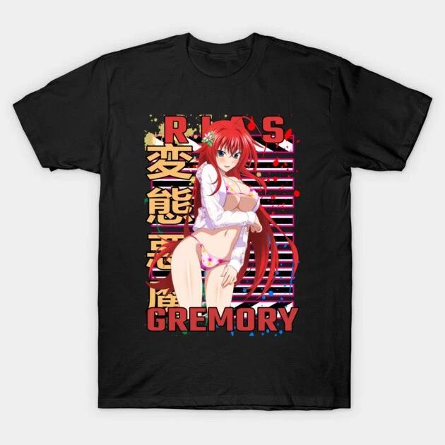 Rias Gremorye TShirt High School DxD Rias Gremory Waifu Shirt Black V4 S